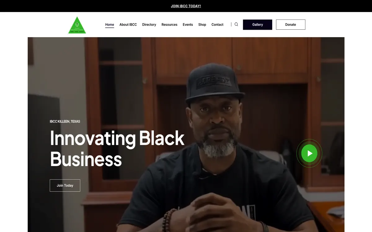 Homepage of the InnovationBCC website