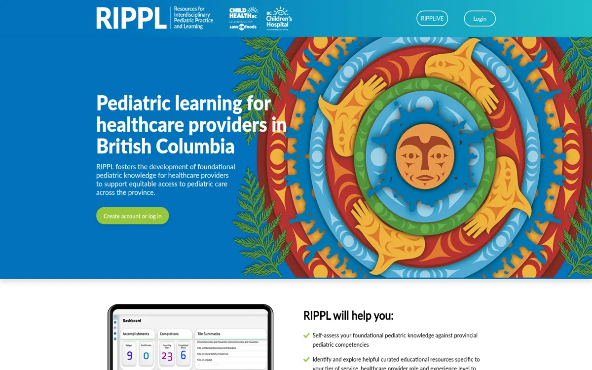 Homepage of the RIPPL website